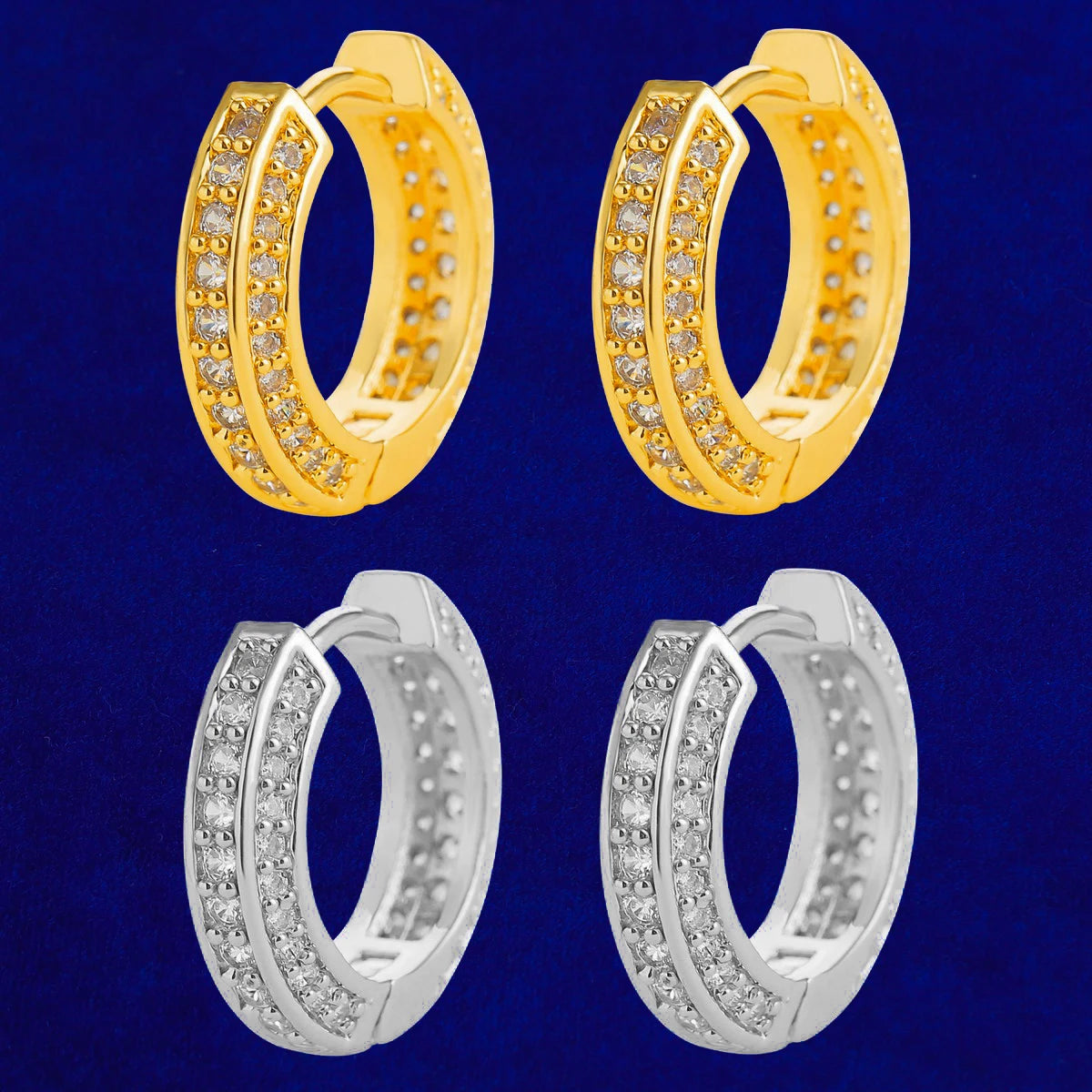 15mm Iced Out Earrings