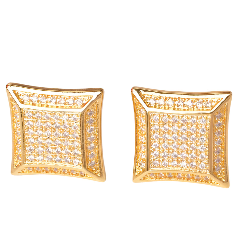 15mm Iced Out Earrings, Royale Iced Stud Earrings