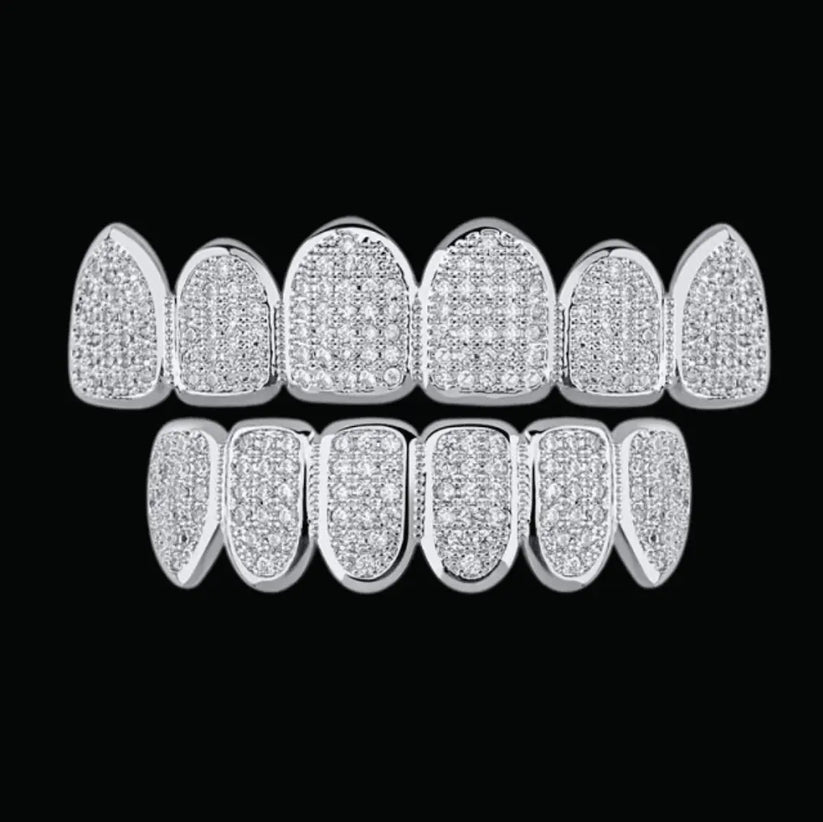 Miami Ice 6 Top and Bottom Iced Out Grillz