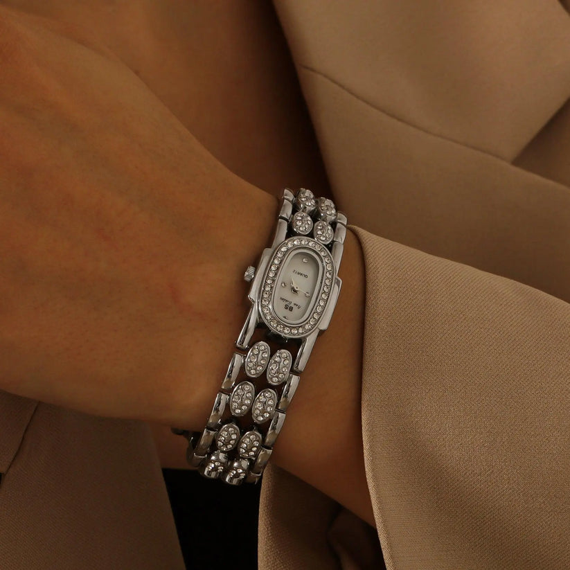 Miami Ice Gold Bracelet Stainless Steel Quartz Wristwatch