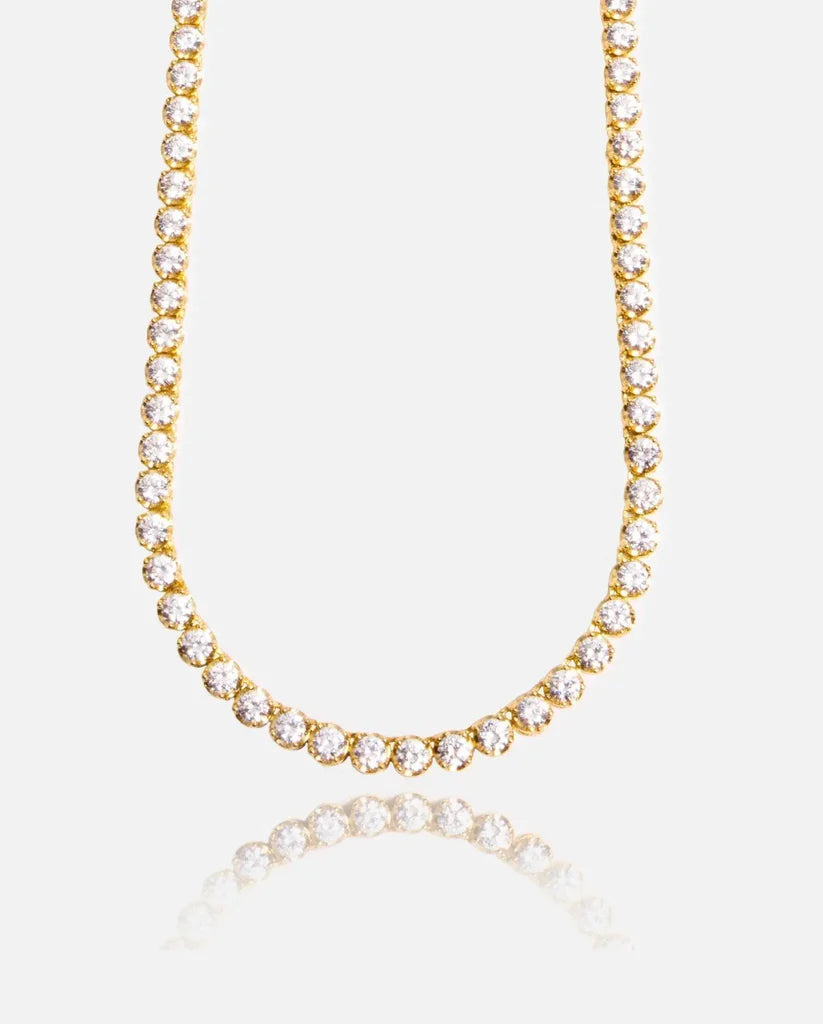 Miami Ice 5mm Round Tennis Chain - Gold