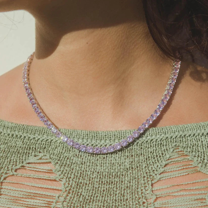 Miami Ice 5mm Tennis Chain - Pastel Pink