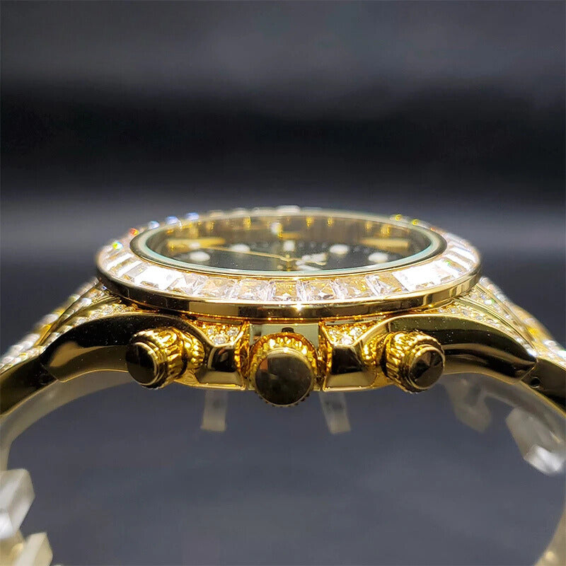 Miami Ice Noir Baguette Watch