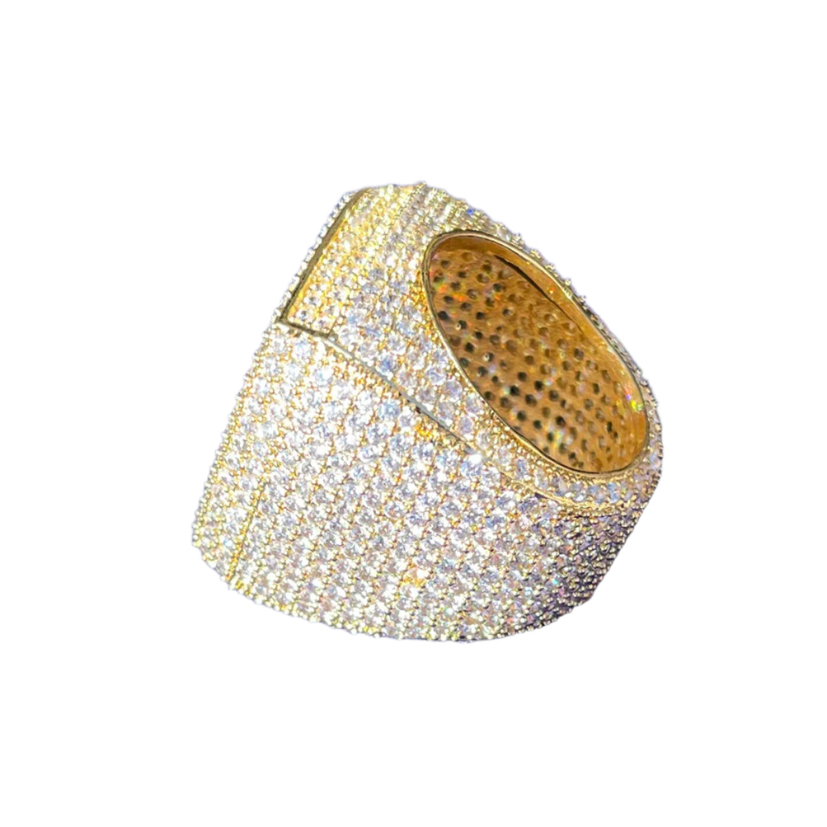 CZ diamond statement band