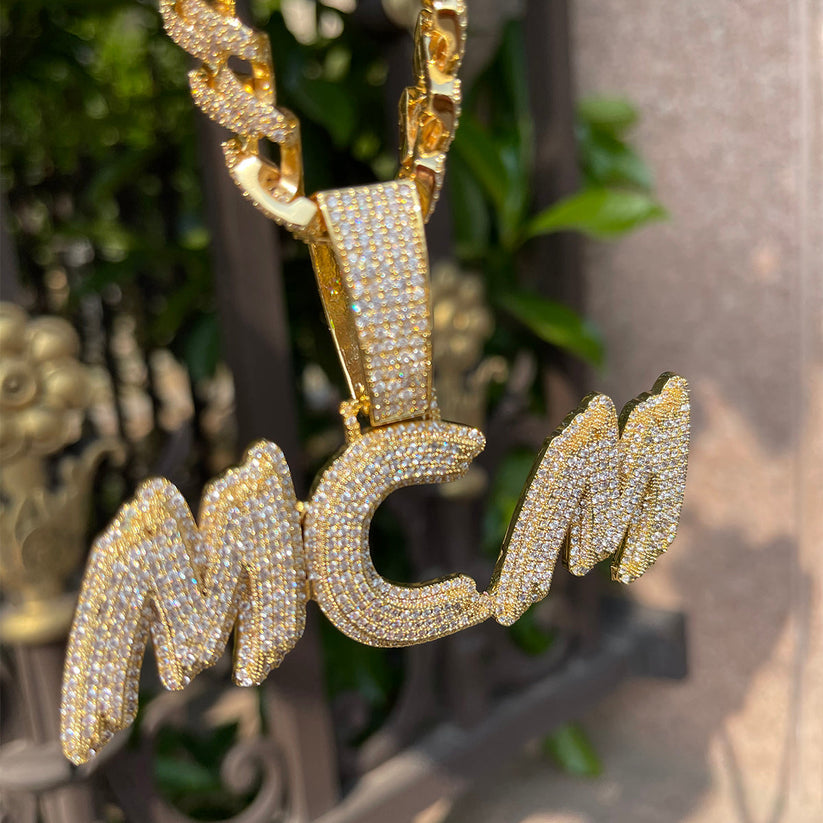 Custom bubble letter pendant