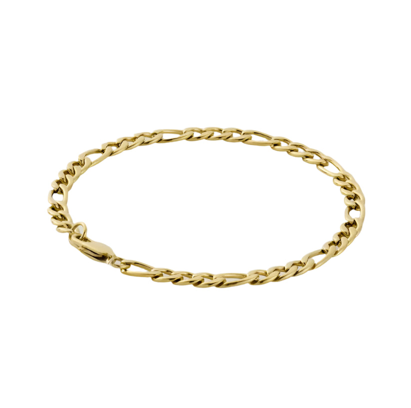 Miami Ice Figaro Bracelet 5mm - Gold