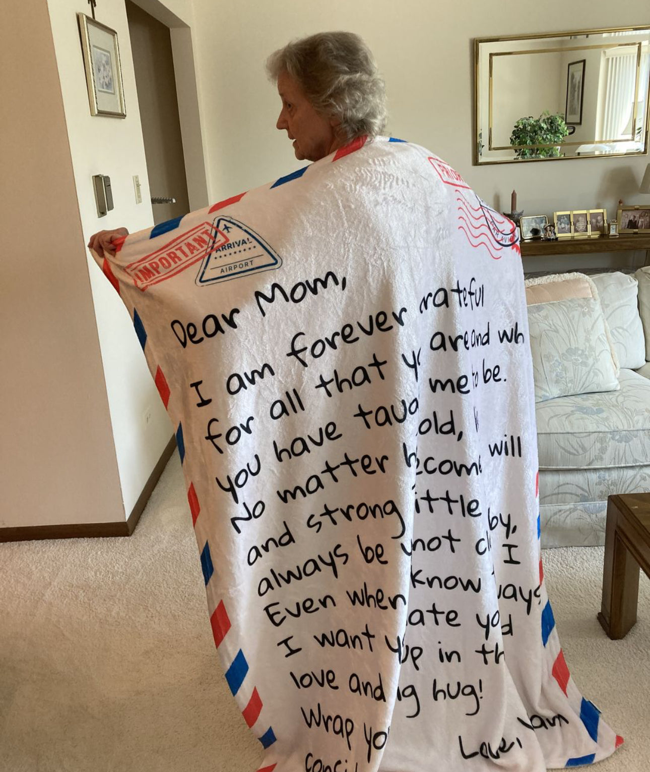 Dear Mom I Appreciate You Mothers Day/Birthday Velveteen 50x60 Plush Blanket