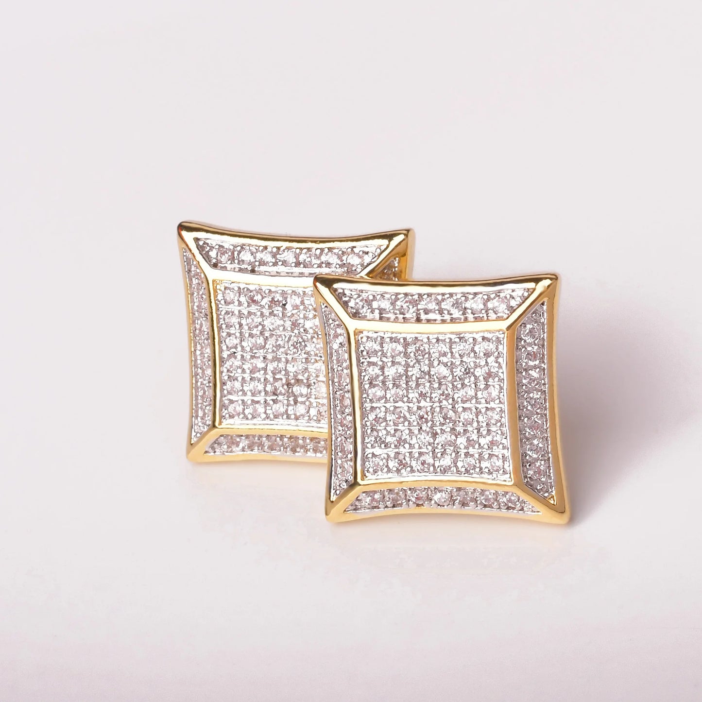Miami Ice 15MM Royale Iced Out Stud Earrings