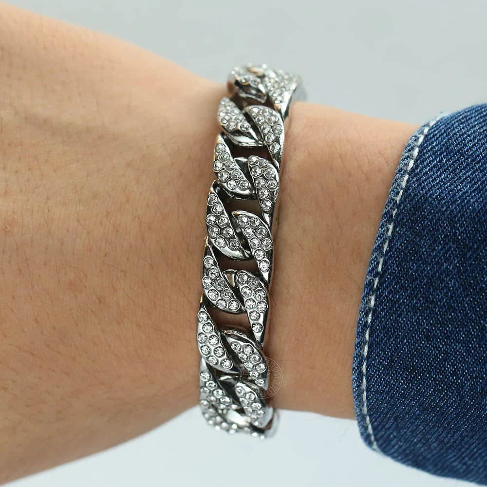 Miami Ice 14MM Iced Out Cuban Link Bracelet