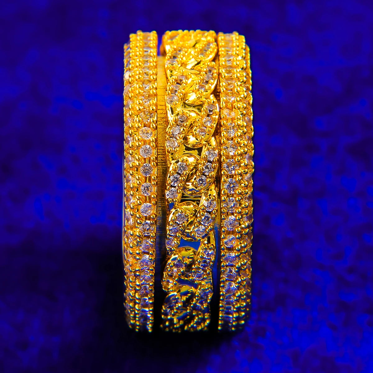 Bubble Letter Iced Out Men’s Ring