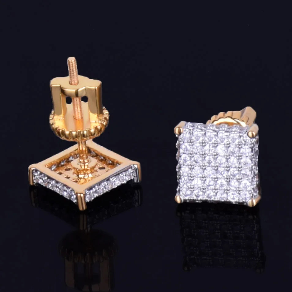 Miami Ice 8MM Tennis Iced Out Stud Earrings