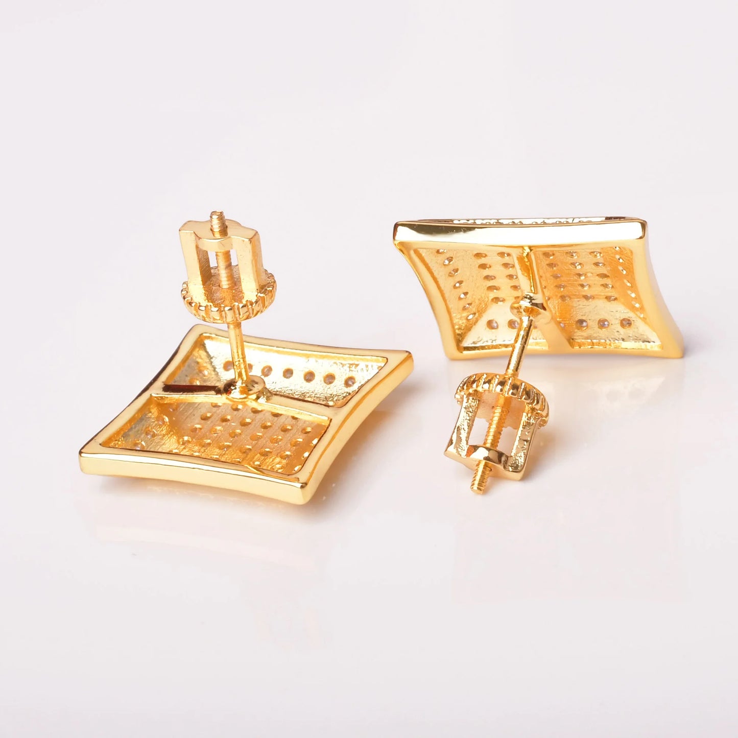 Miami Ice 15MM Royale Iced Out Stud Earrings