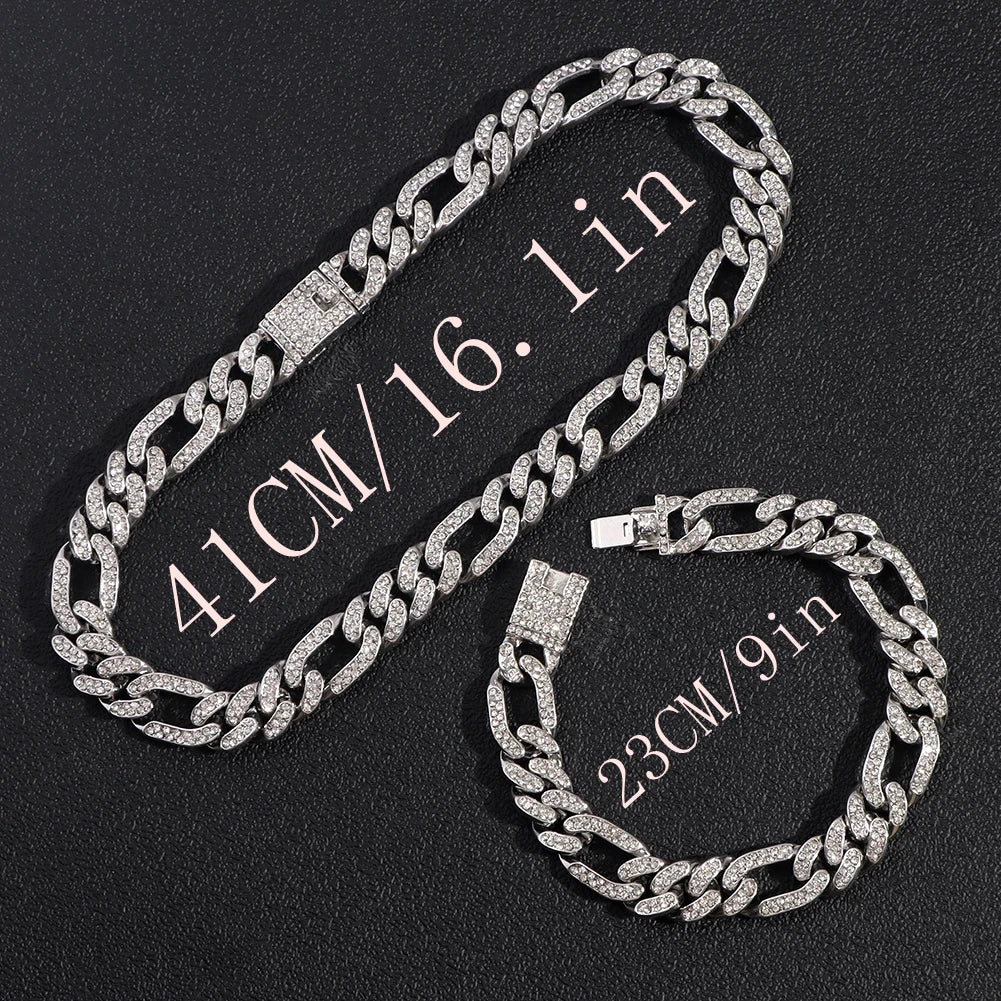 Miami Ice 10mm Iced Figaro Chain