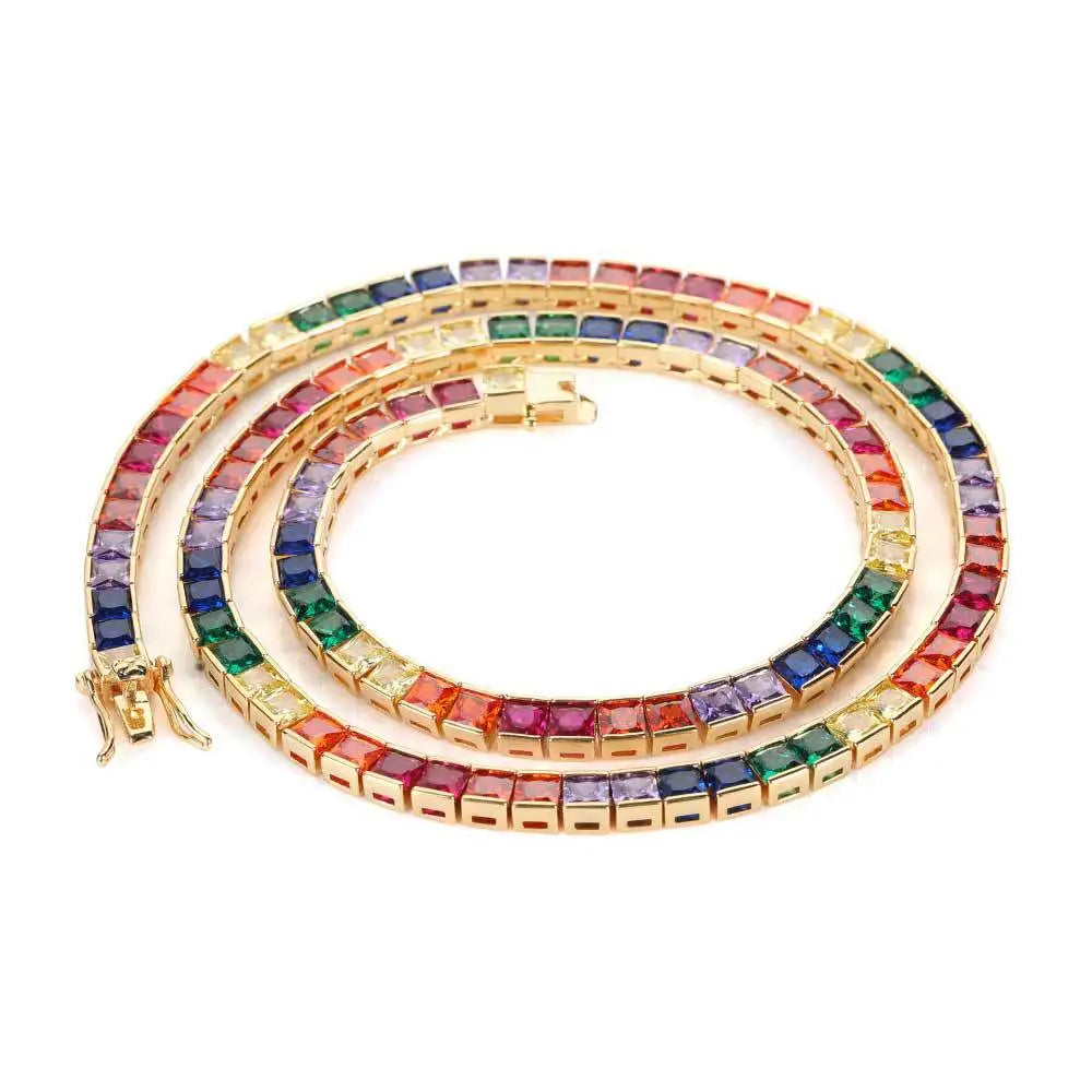 Miami Ice 22mm Gemstone Cuban Chain & Bracelets