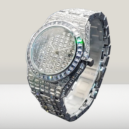 Miami Ice Royale Baguette Watch