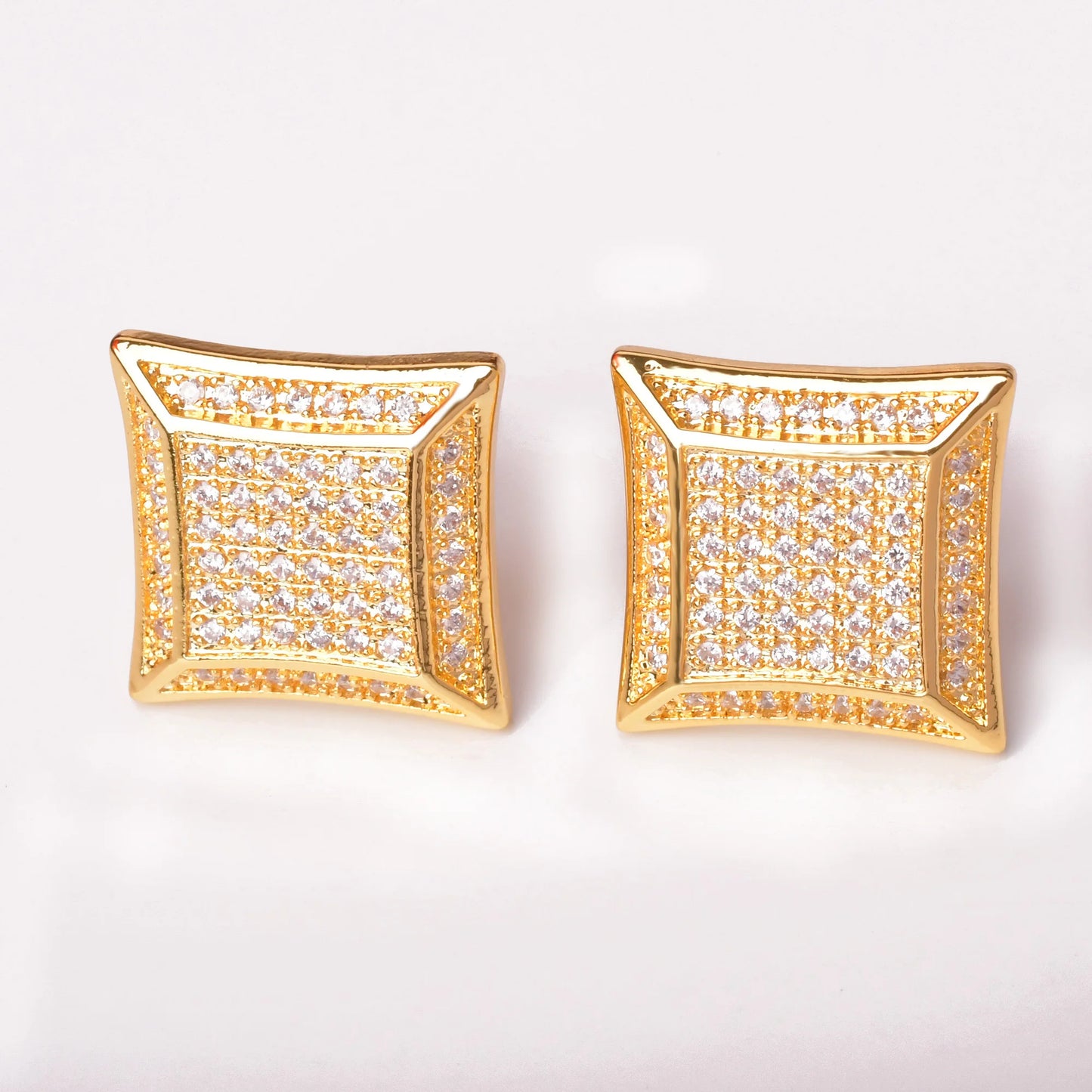 Miami Ice 15MM Royale Iced Out Stud Earrings