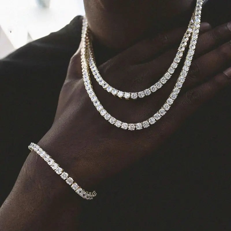 Miami Ice Hip Hop Crystal Jewelry