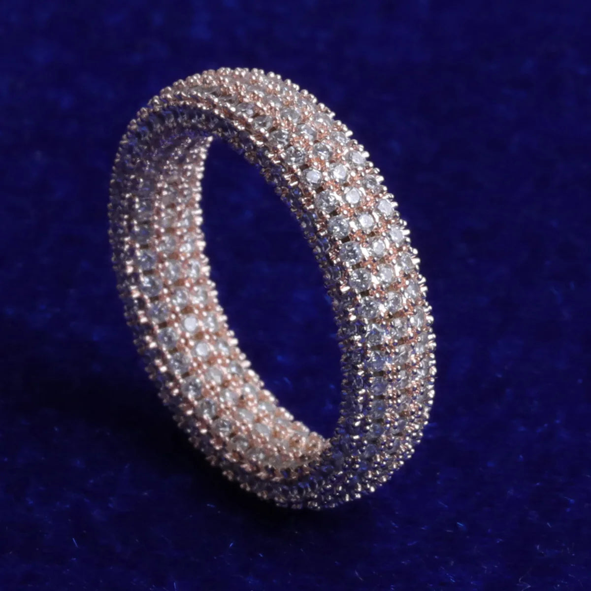 Miami Ice Stones of Round Iced Out Ring