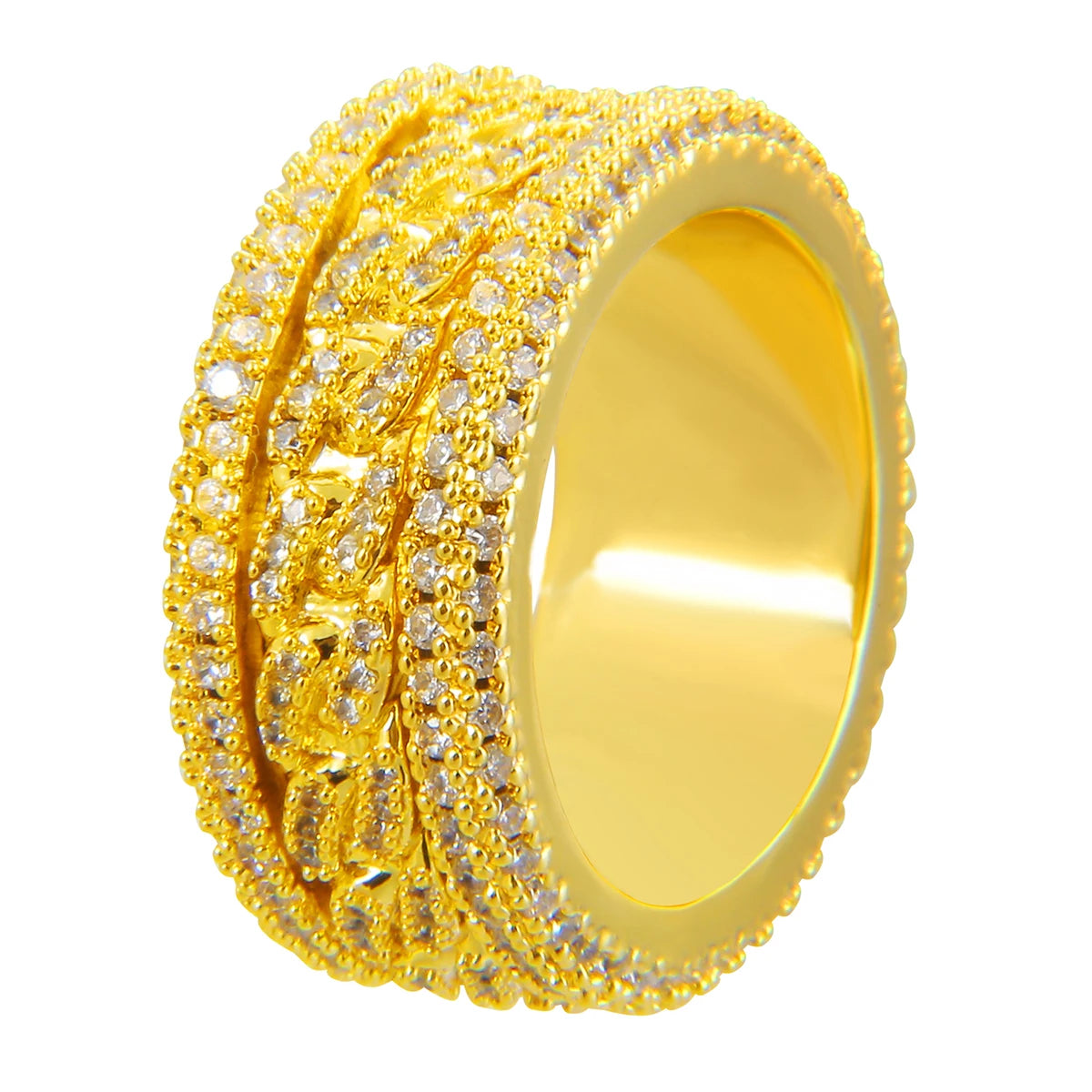 Bubble Letter Iced Out Men’s Ring