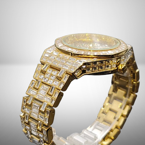 Miami Ice Royale Baguette Watch