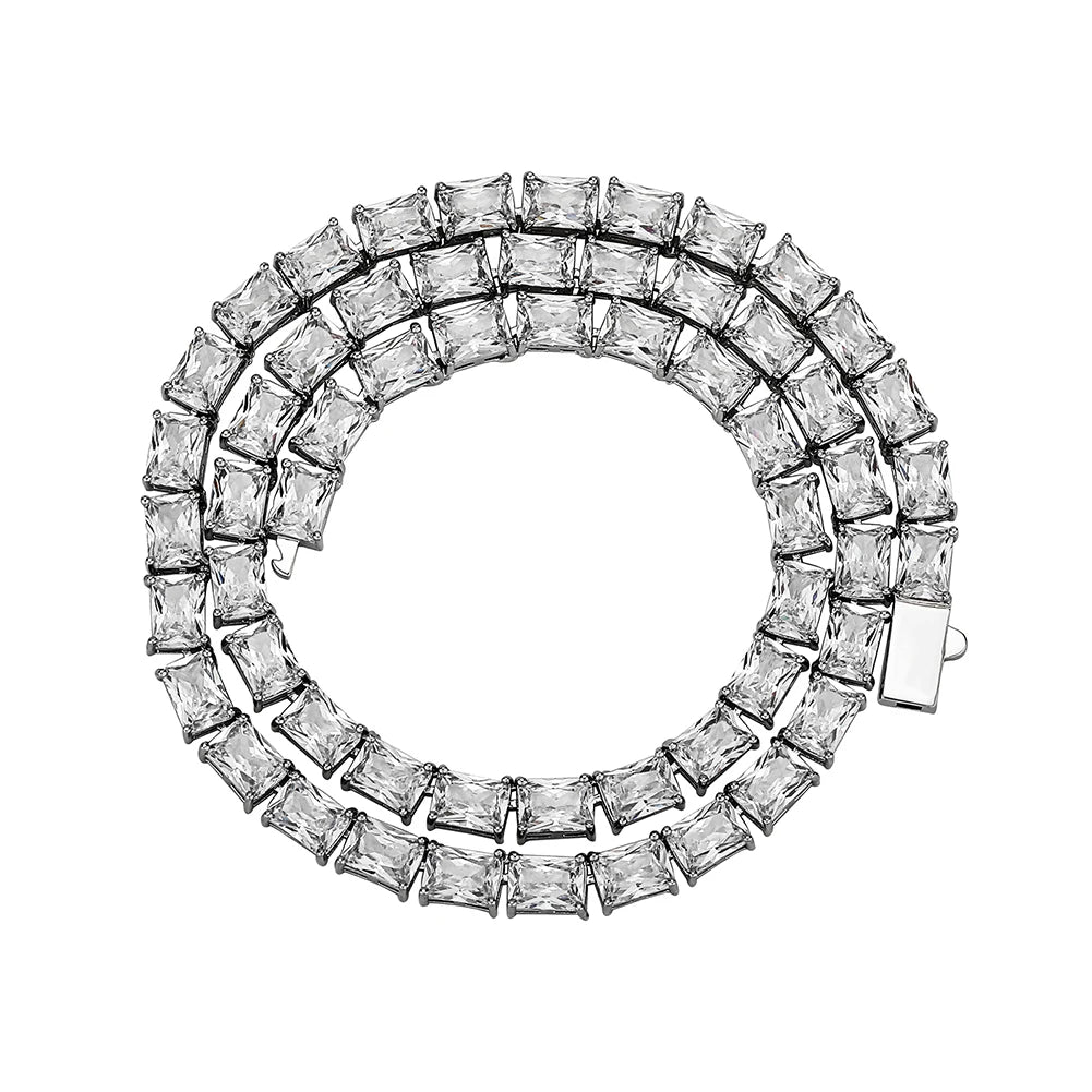 Miami Ice 5mm Tennis Chain + Bracelet Bundle - White Gold