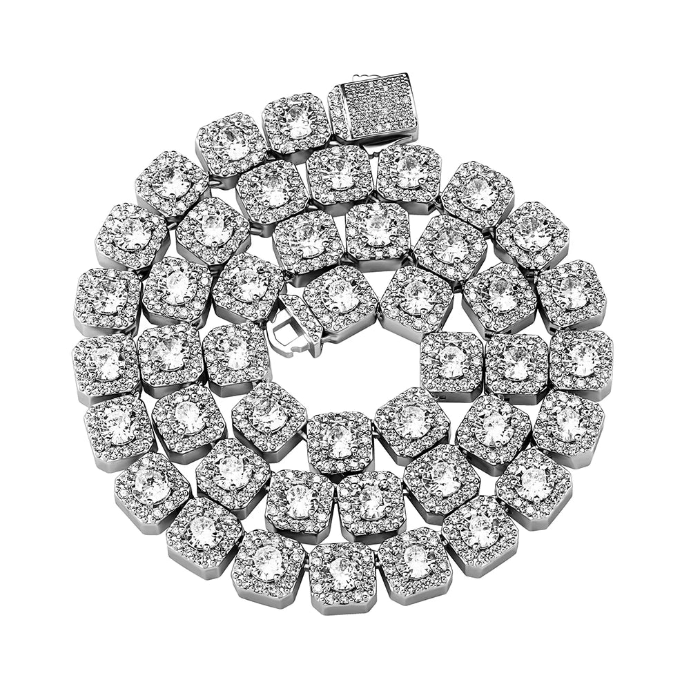 Miami Ice 10mm Clustered Tennis Chain