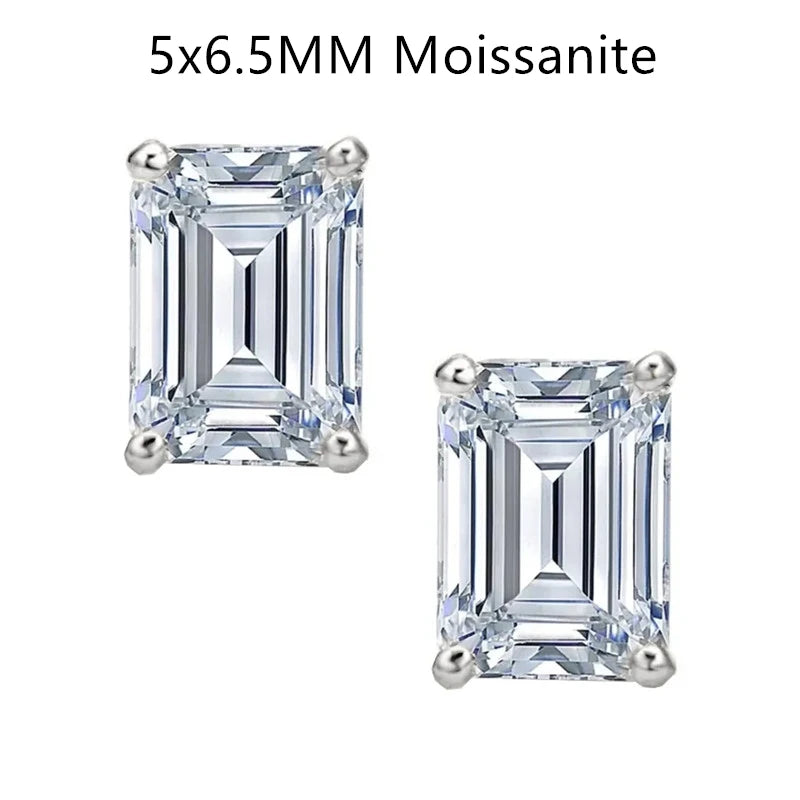 Miami Ice Vvs Baguette Stud Earrings 1.2 Ctw - Gold Vermeil