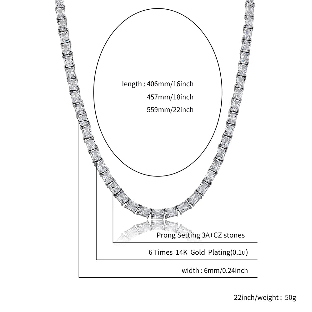 Miami Ice 5mm Tennis Chain + Bracelet Bundle - White Gold