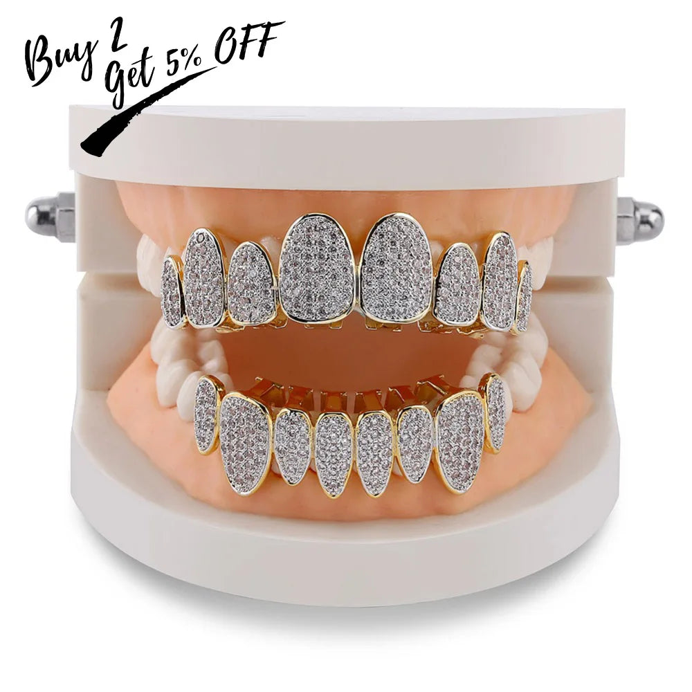 Miami Ice Punk Teeth Caps Iced Out Grillz