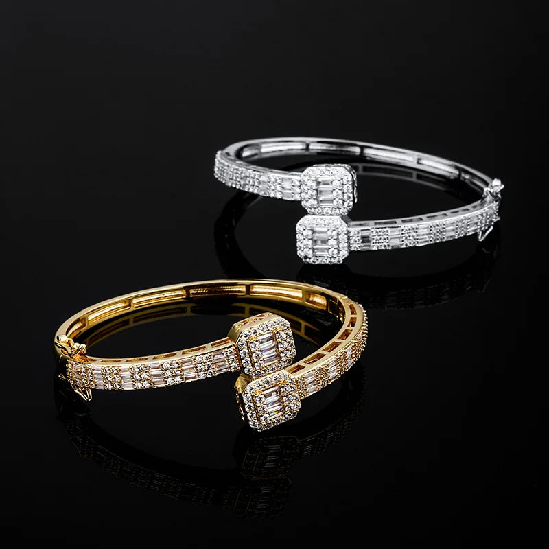 Miami Ice Stud Ice Bracelet- White Gold