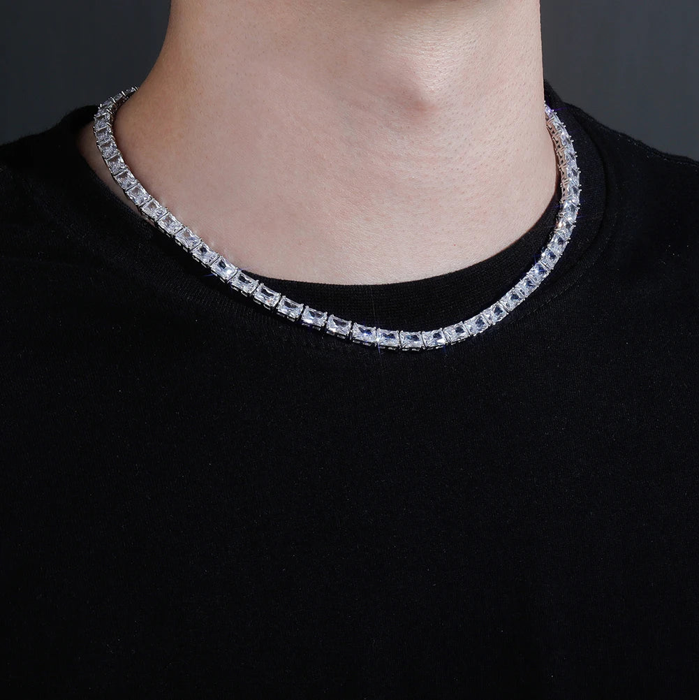 Miami Ice 5mm Tennis Chain + Bracelet Bundle - White Gold