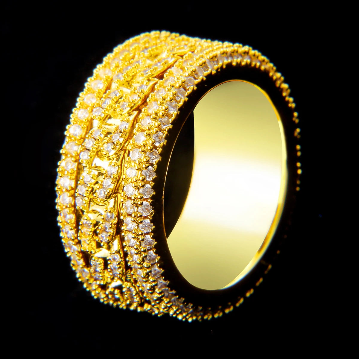 Bubble Letter Iced Out Men’s Ring