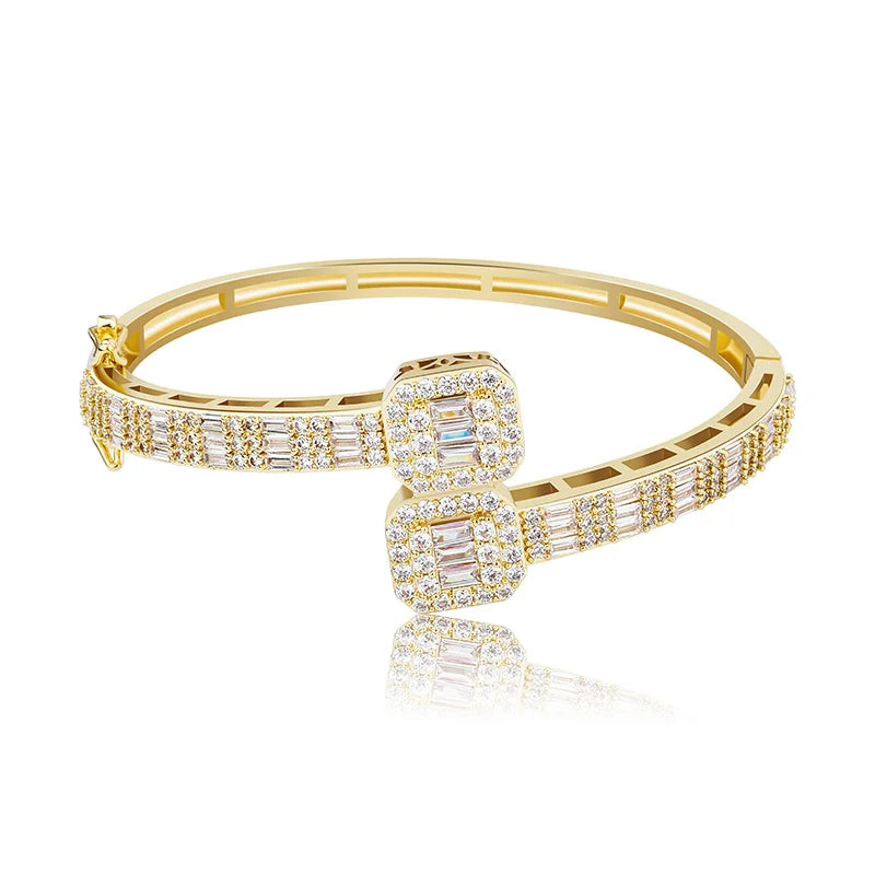 Miami Ice Stud Ice Bracelet- White Gold
