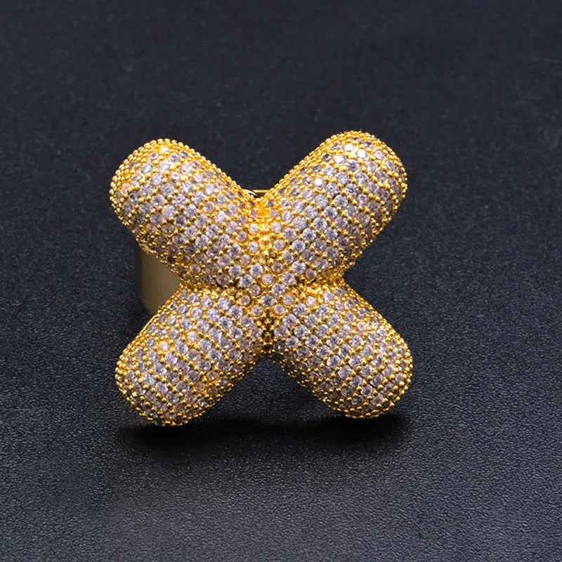 Miami Ice A-Z Initial Custom Letter Iced Out Ring