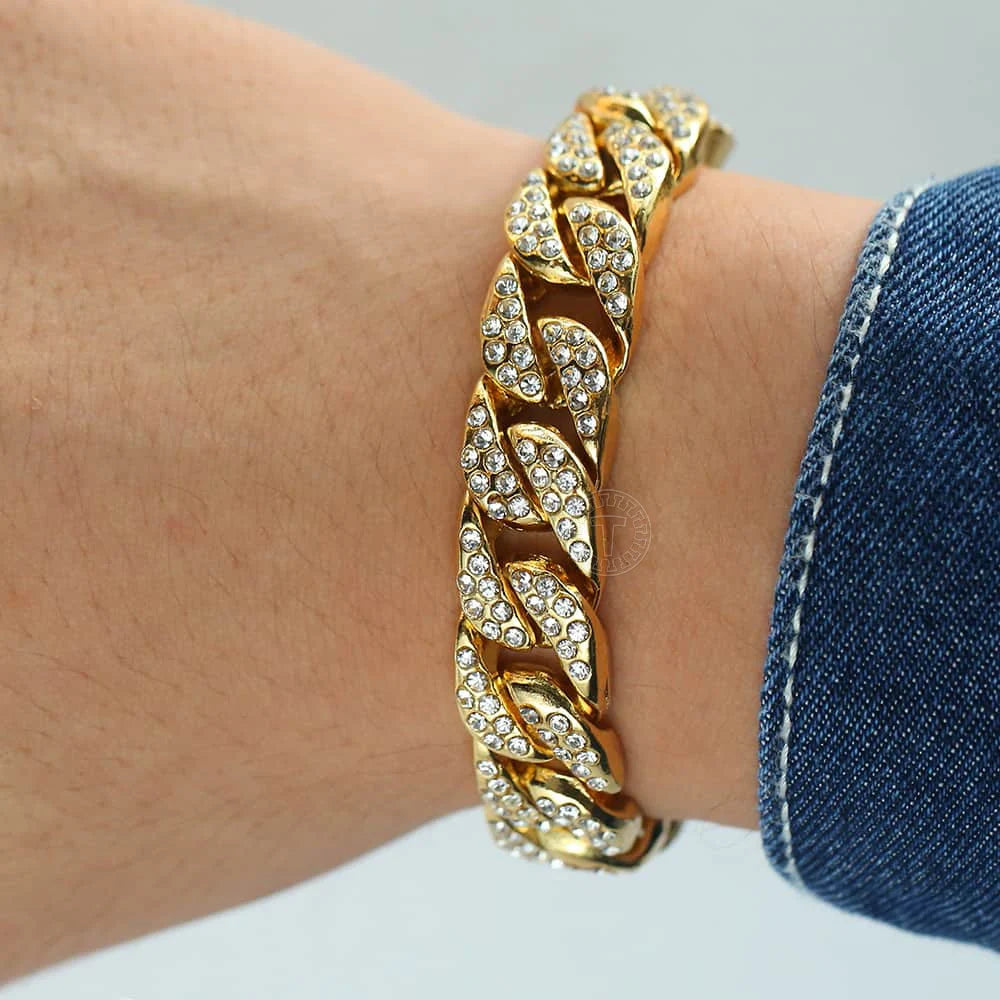 Miami Ice 14MM Iced Out Cuban Link Bracelet
