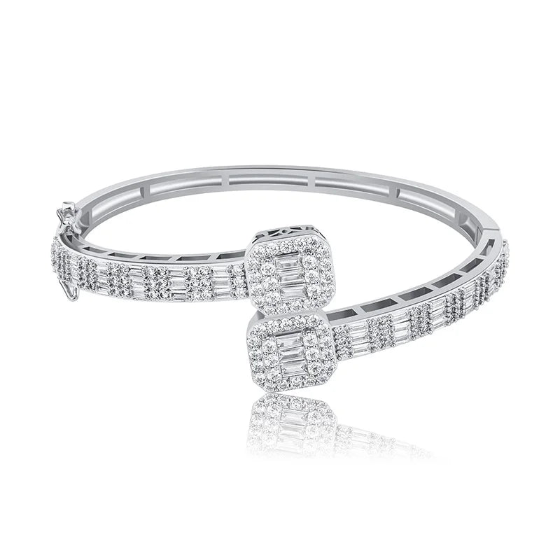 Miami Ice Stud Ice Bracelet- White Gold