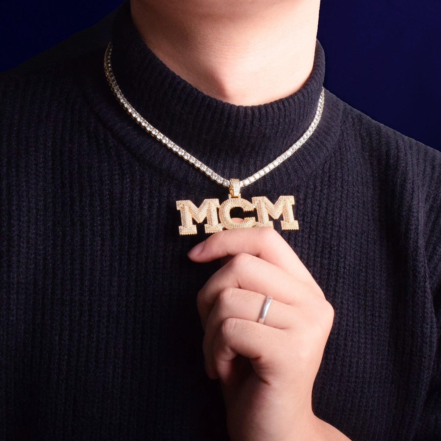 Miami Ice Custom Vvs Letter Pendant - Gold