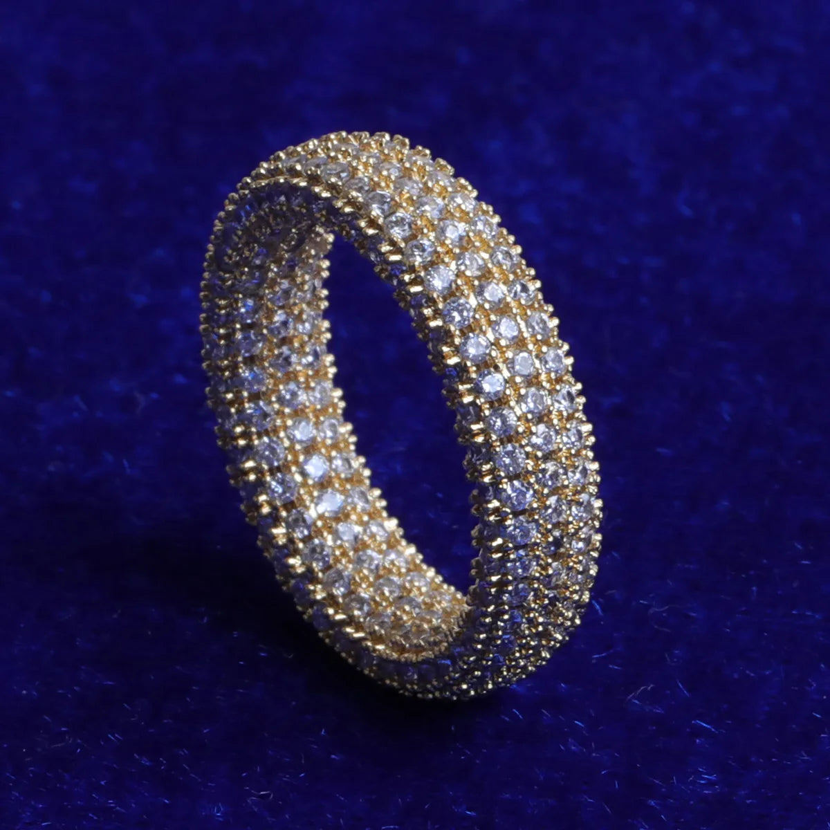 Miami Ice Stones of Round Iced Out Ring