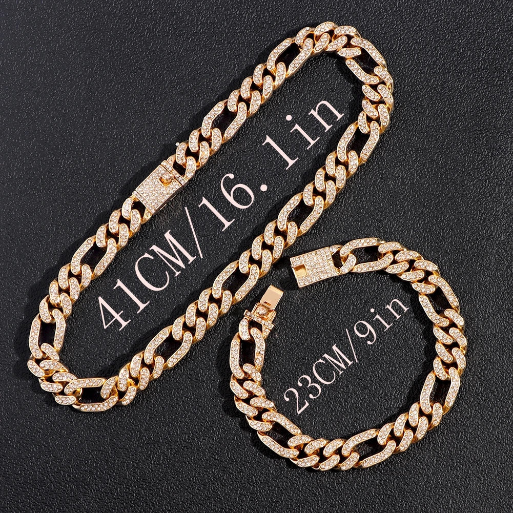 Miami Ice 10mm Iced Figaro Chain