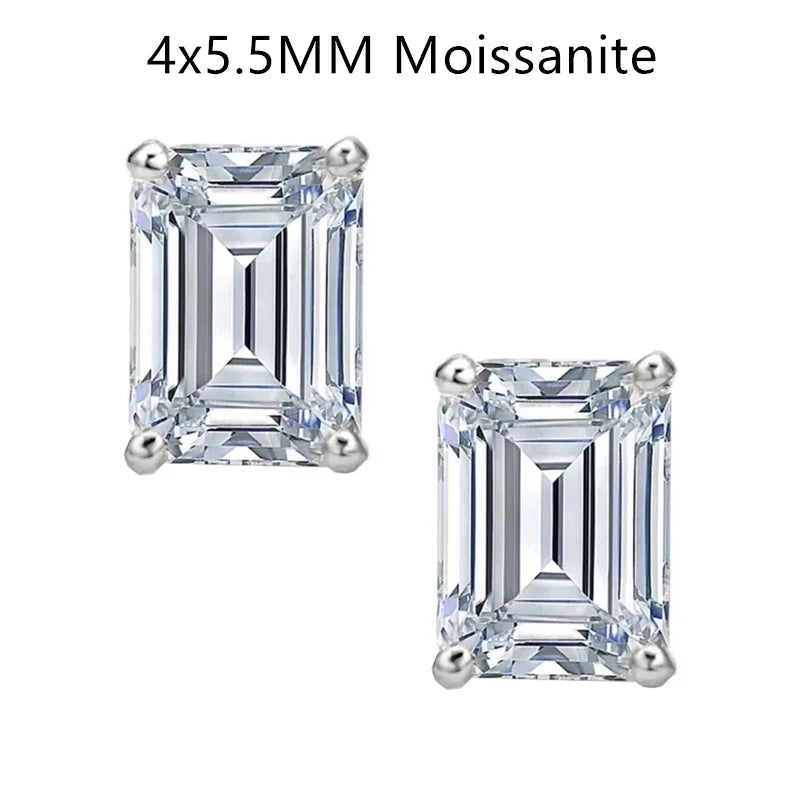 Miami Ice Vvs Baguette Stud Earrings 1.2 Ctw - Gold Vermeil