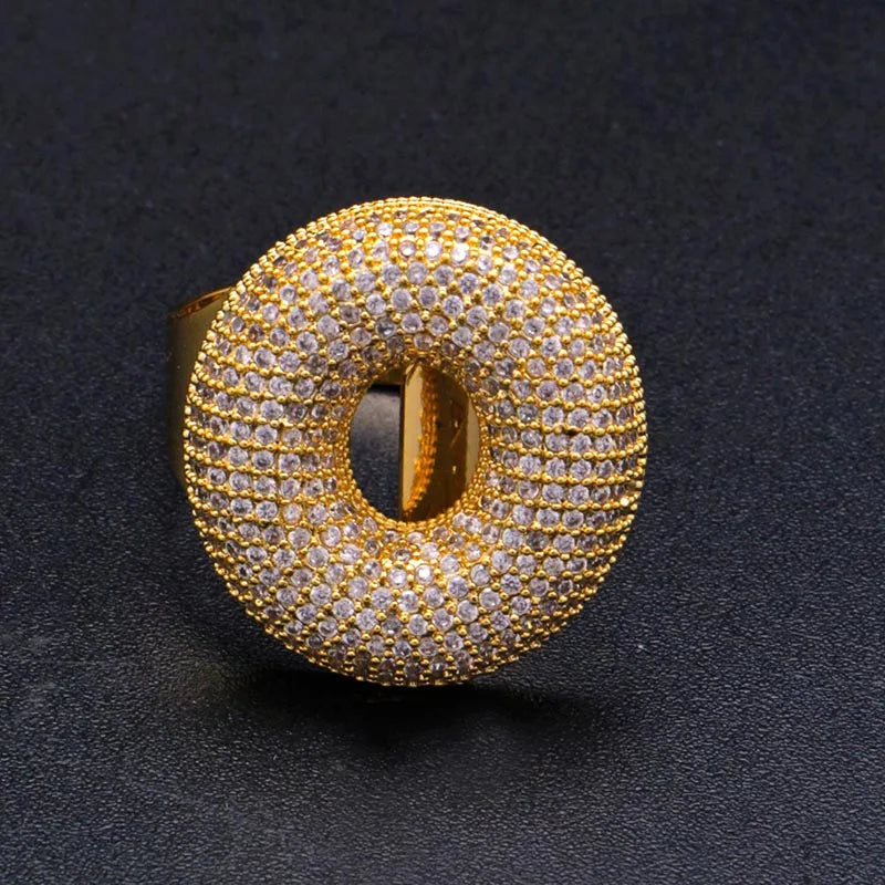 Miami Ice A-Z Initial Custom Letter Iced Out Ring
