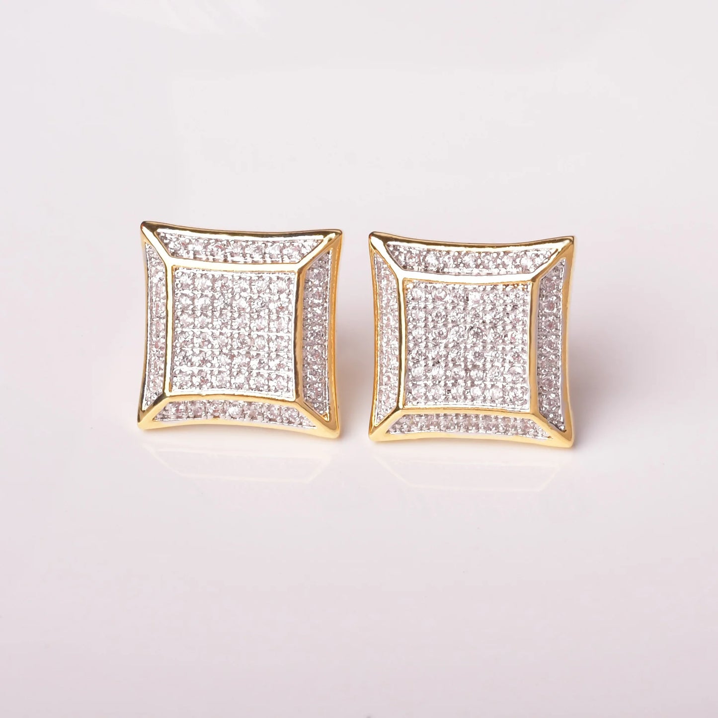 Miami Ice 15MM Royale Iced Out Stud Earrings