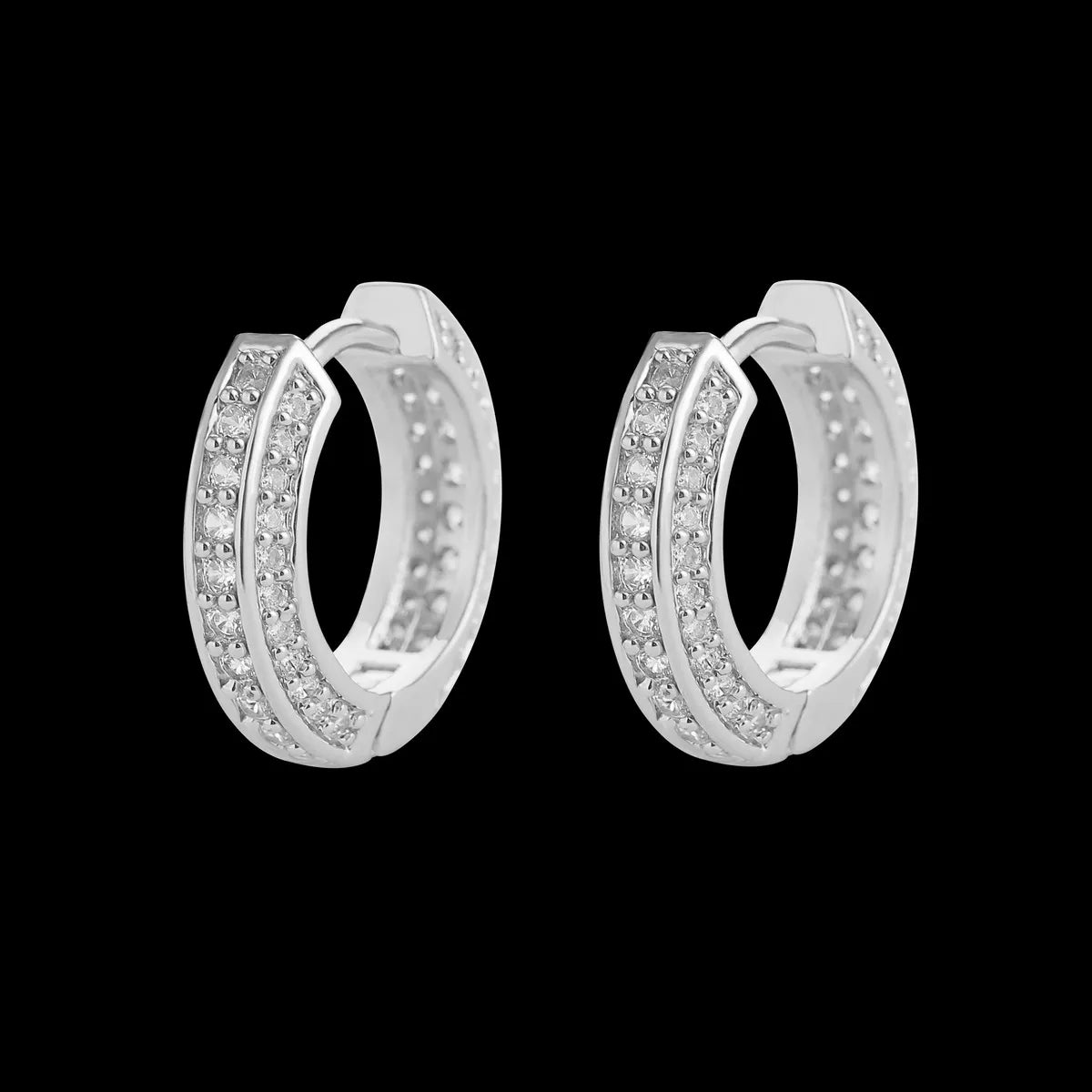 Miami Ice 15MM Round Trend Iced Out Stud Earrings