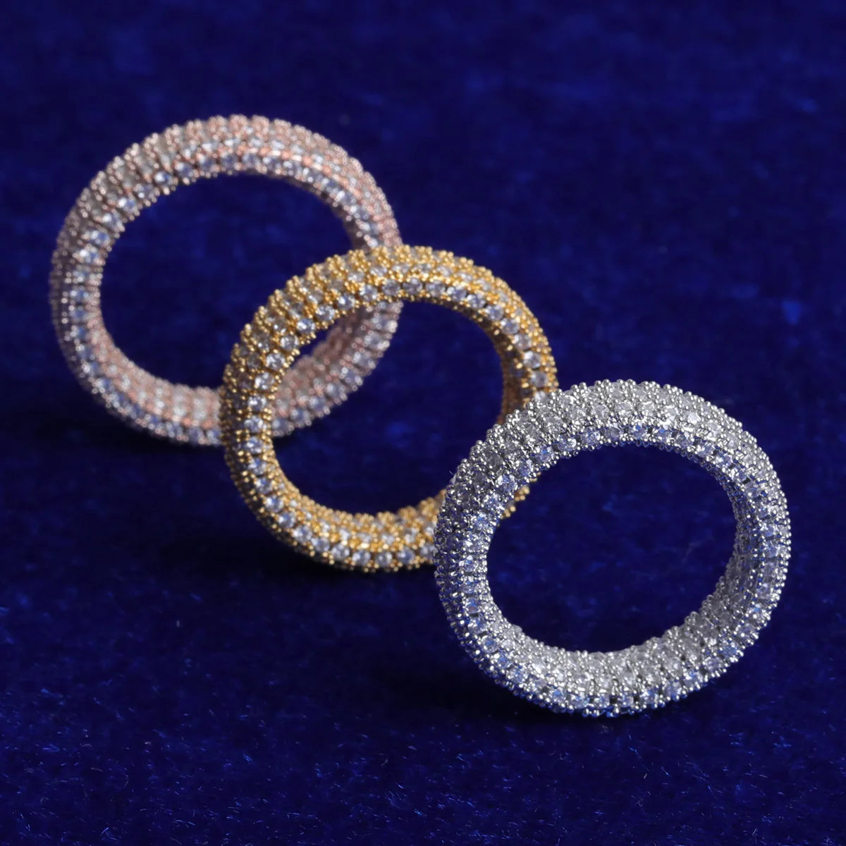 Miami Ice Stones of Round Iced Out Ring
