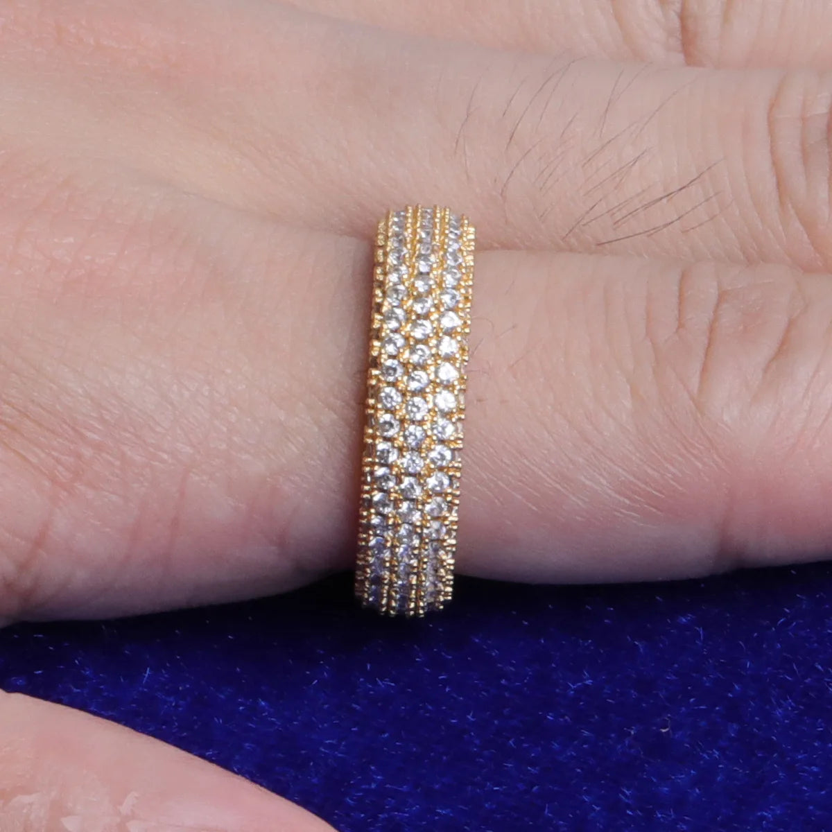 Miami Ice Stones of Round Iced Out Ring