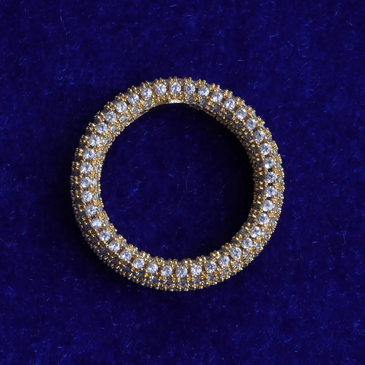 Miami Ice Stones of Round Iced Out Ring