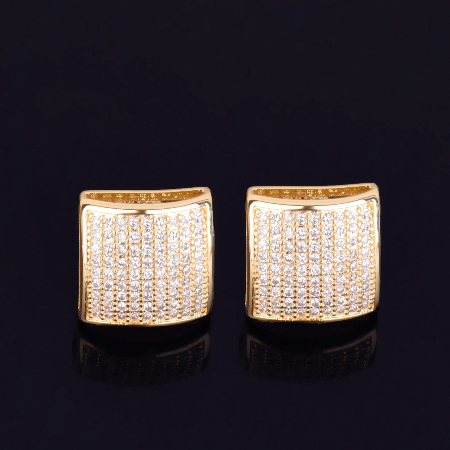 Miami Ice 12mm Umbrella Iced Out Stud Earrings