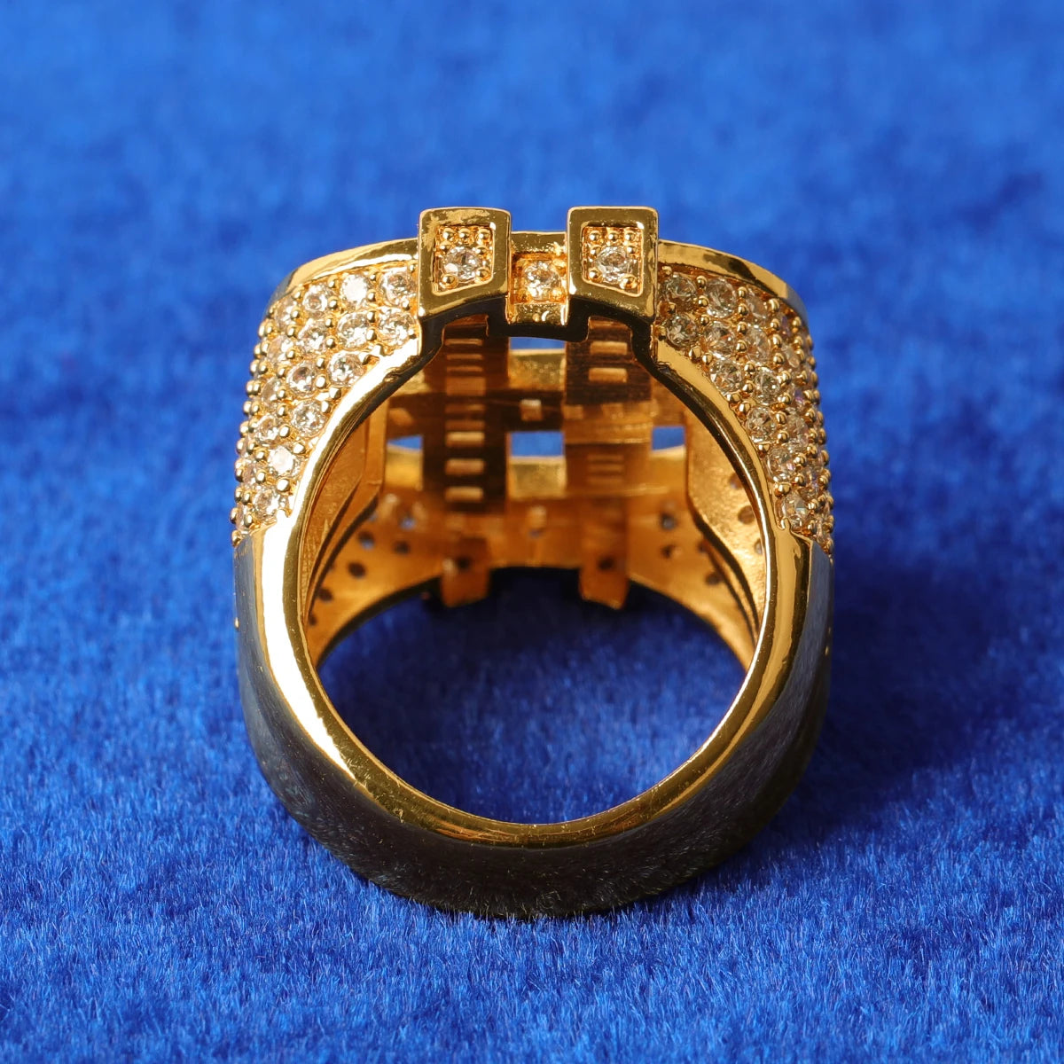 Miami Ice Dollar Sign Iced Out Ring