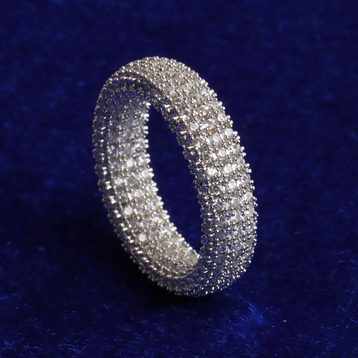 Miami Ice Stones of Round Iced Out Ring
