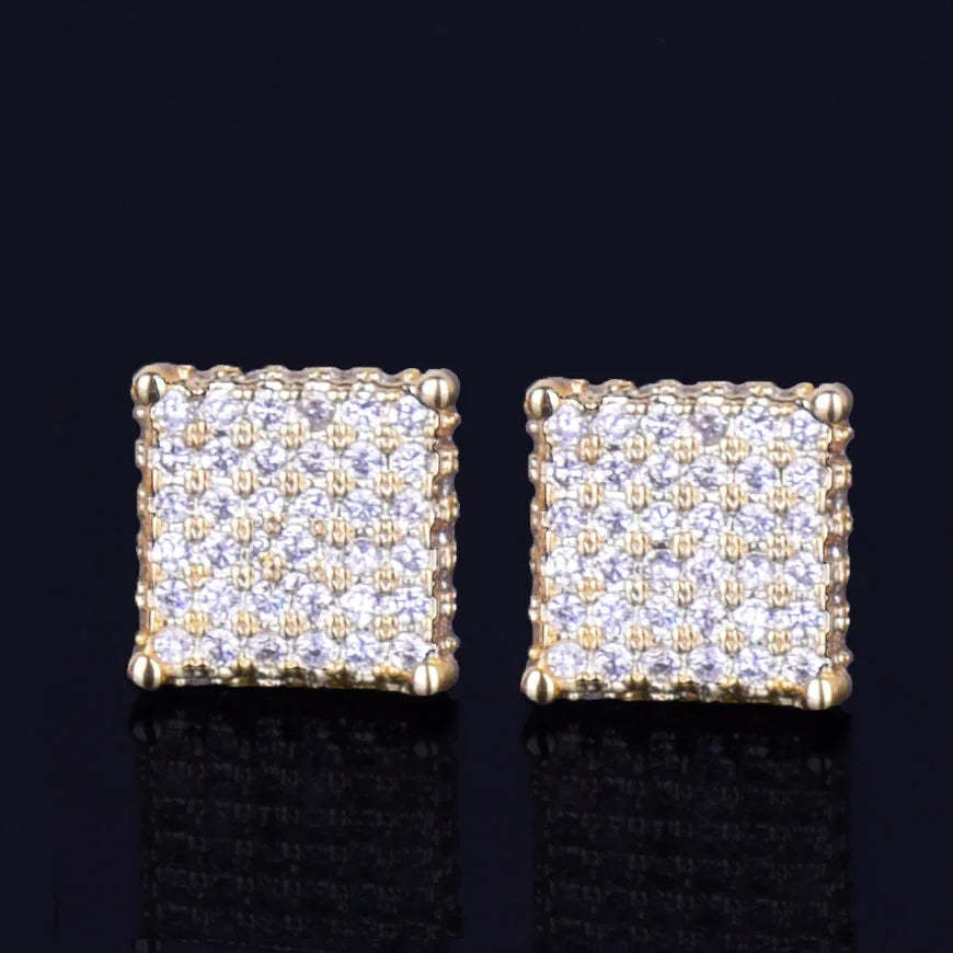 Miami Ice 8MM Tennis Iced Out Stud Earrings
